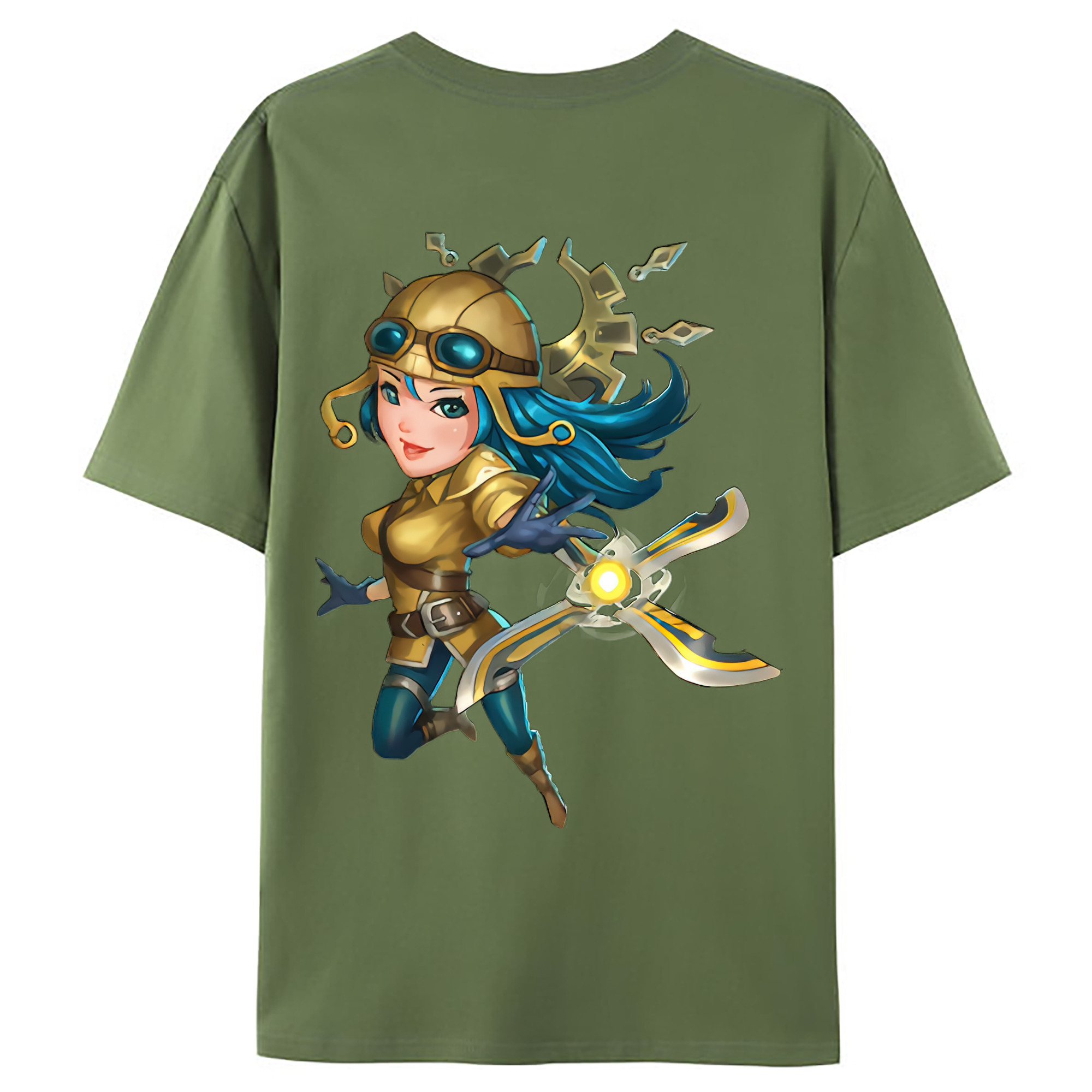 （画像用） リーグ・オブ・レジェンド League of Legends LOL 綿100％ メンズ半袖Tシャツ（バックプリント） 通気性